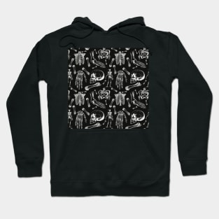 Vintage Anatomy Drawings Black And White Hoodie